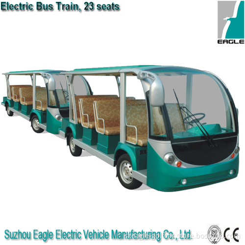 Electric Bus Train, Electric Shuttle Bus with Trailer, 23 Seats, Eg6118tb+Eg6118tb Trailer